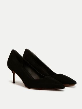 New Veronica Beard Rita Suede Pump Black Sz 10.5